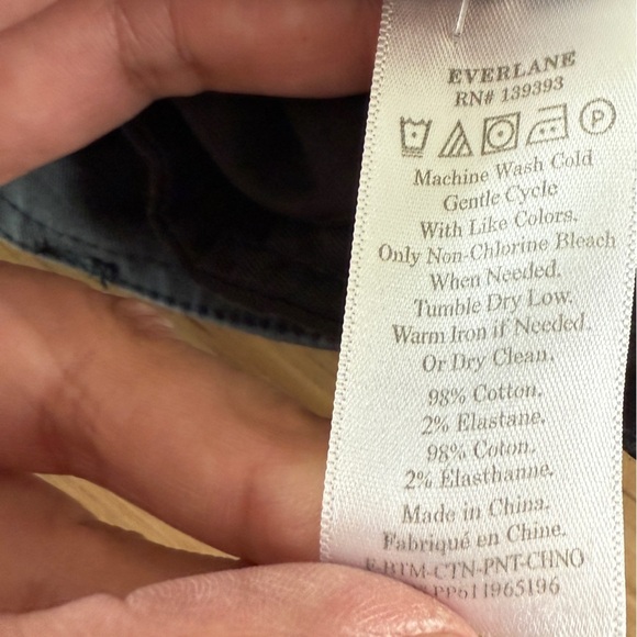 Everlane Black Button Fly Wide Leg Chinos - Picture 3 of 10